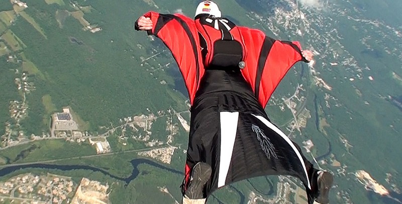 salto con traje de alas salto con traje de alas