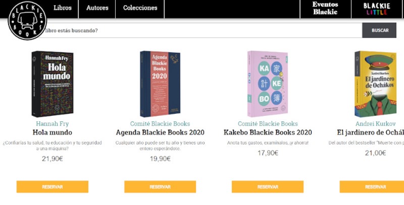 pagina de aterrizaje de blackie books